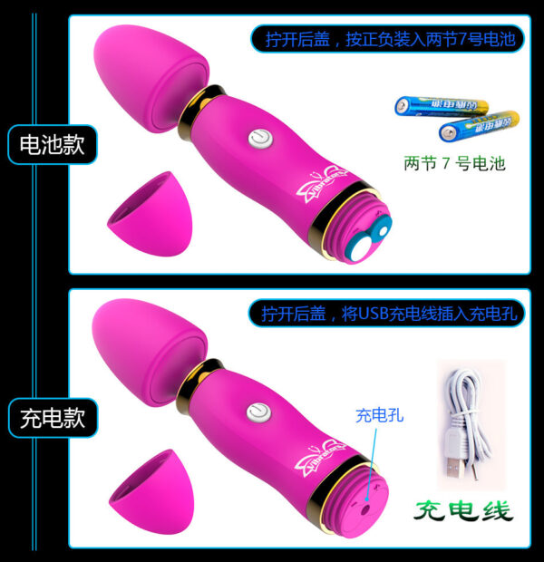 ABS Mini AV Stick 12 Band Vibrating Female Masturbator