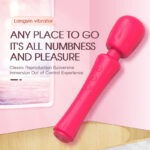 Silicone rechargeable AV stick sex fun female strong shock masturbation massager