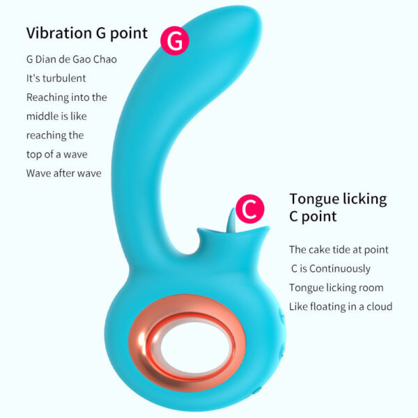 Tongue Licking Vibrator Female Masturbator Massage Stick