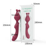 Liquid Silicone Double Head Vibration AV Stick Female Masturbation Sex Toy Heating Stick Massager