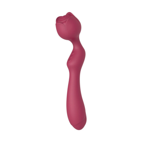 Liquid Silicone Rose Head Vibrator Warm AV Stick Massage Stick