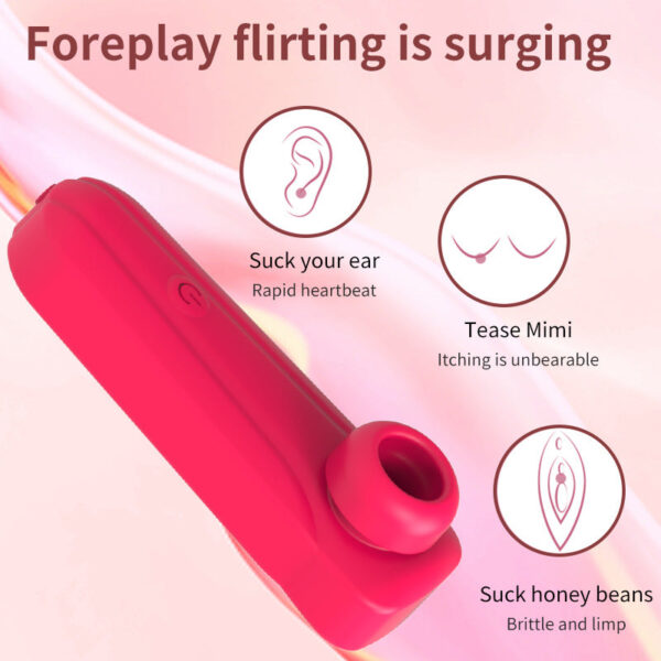 Headphone sucker 12 frequency sucking silicone charging masturbator female vibrator