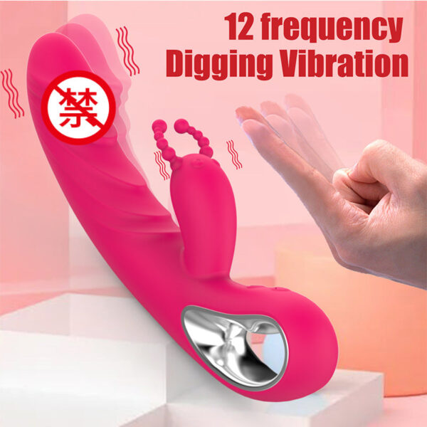 Silicone Pull Rod Heating Vibrator Massage Rod Female Masturbator