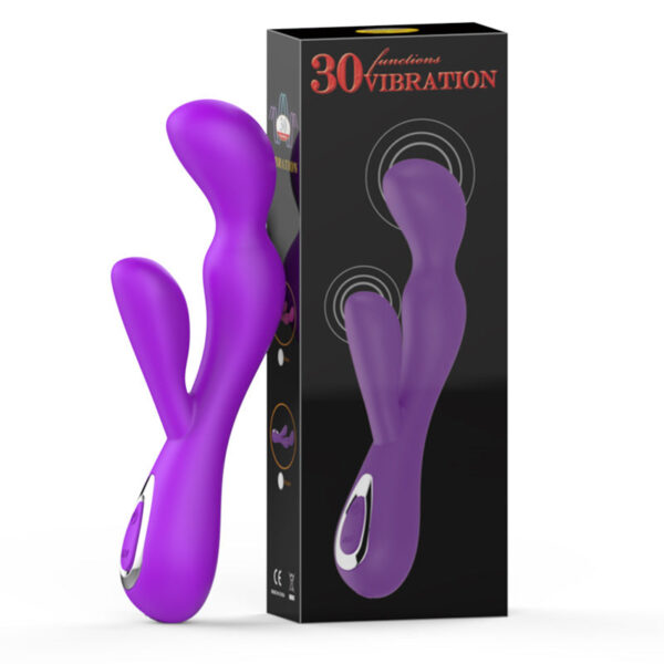 Hao Qi Fun Adult Sex Products Silicone Double Head Vibrating Stick Female Masturbation Massager Manufacturer Foreign Trade Wholesale