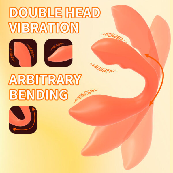 Bendable Women's Wear Liquid Silicone All-Inclusive Adhesive APP Control Double Head Vibration AV Stick