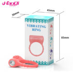 Silicone vibrating ring co-ed flirting massager