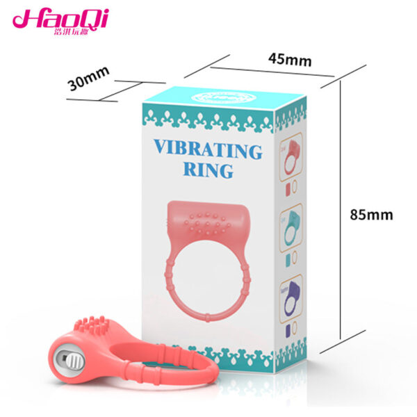 Silicone vibrating ring co-ed flirting massager