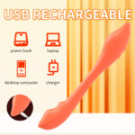 Bendable Women's Wear Liquid Silicone All-Inclusive Adhesive APP Control Double Head Vibration AV Stick