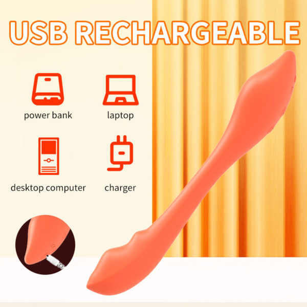 Bendable Women's Wear Liquid Silicone All-Inclusive Adhesive APP Control Double Head Vibration AV Stick