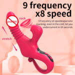 Heating telescopic stick display vibrating stick female masturbation sucking massager