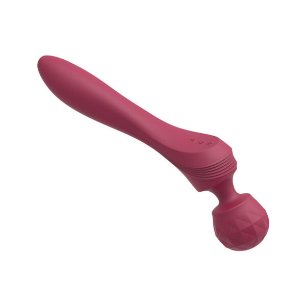 Liquid Silicone Double Head Vibrator Female Masturbation Warm AV Stick Massager