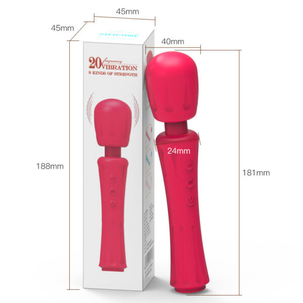 Silicone rechargeable AV stick sex fun female strong shock masturbation massager