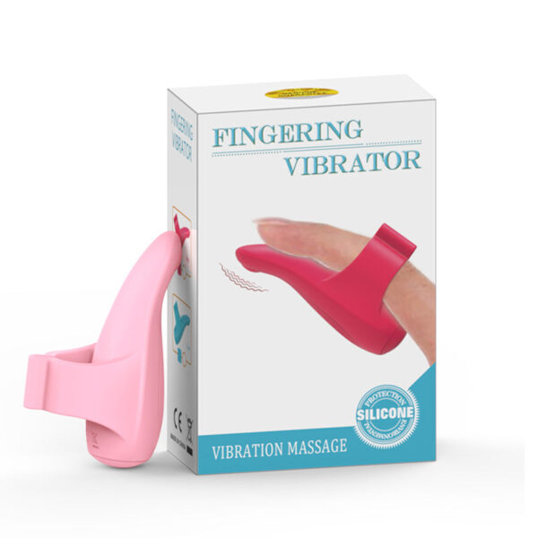 Silicone fingertip vibrating cover female massage masturbator