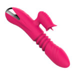 New Silicone Telescopic Rod Warm Tongue Licking Vibrating Rod