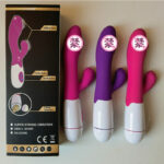 Double head silicone vibrating stick female masturbation massage stick