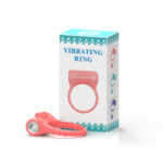 Silicone vibrating ring co-ed flirting massager
