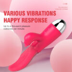 Silicone USB Charging Vibrator Adult Female Masturbation Tongue Licking Massager