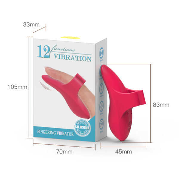 Rechargeable Finger Massage Cover Fingertip Vibrating Egg Vibrating Ring Female Masturbator Massage Stick