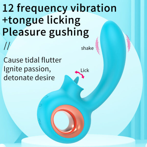 Tongue Licking Vibrator Female Masturbator Massage Stick